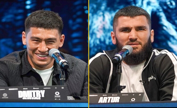 Dmitry Bivol (pemegang sabuk WBA Super/IBO) dan Artur Beterbiev (pemegang sabuk IBF/WBC/WBO). (Sumber: Boxing Scene)