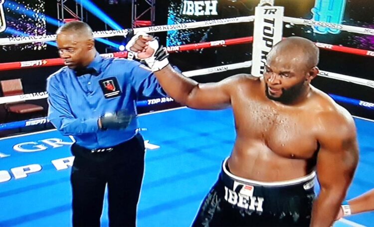 Kingsley Ibeh alias Black Lion, ketika tampil di ring Top Rank beberapa waktu yang lalu. (Top Rank)